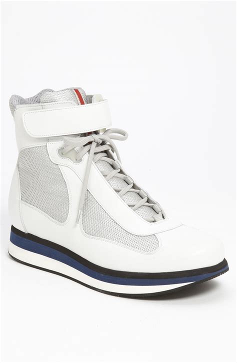 white prada sneakers high top